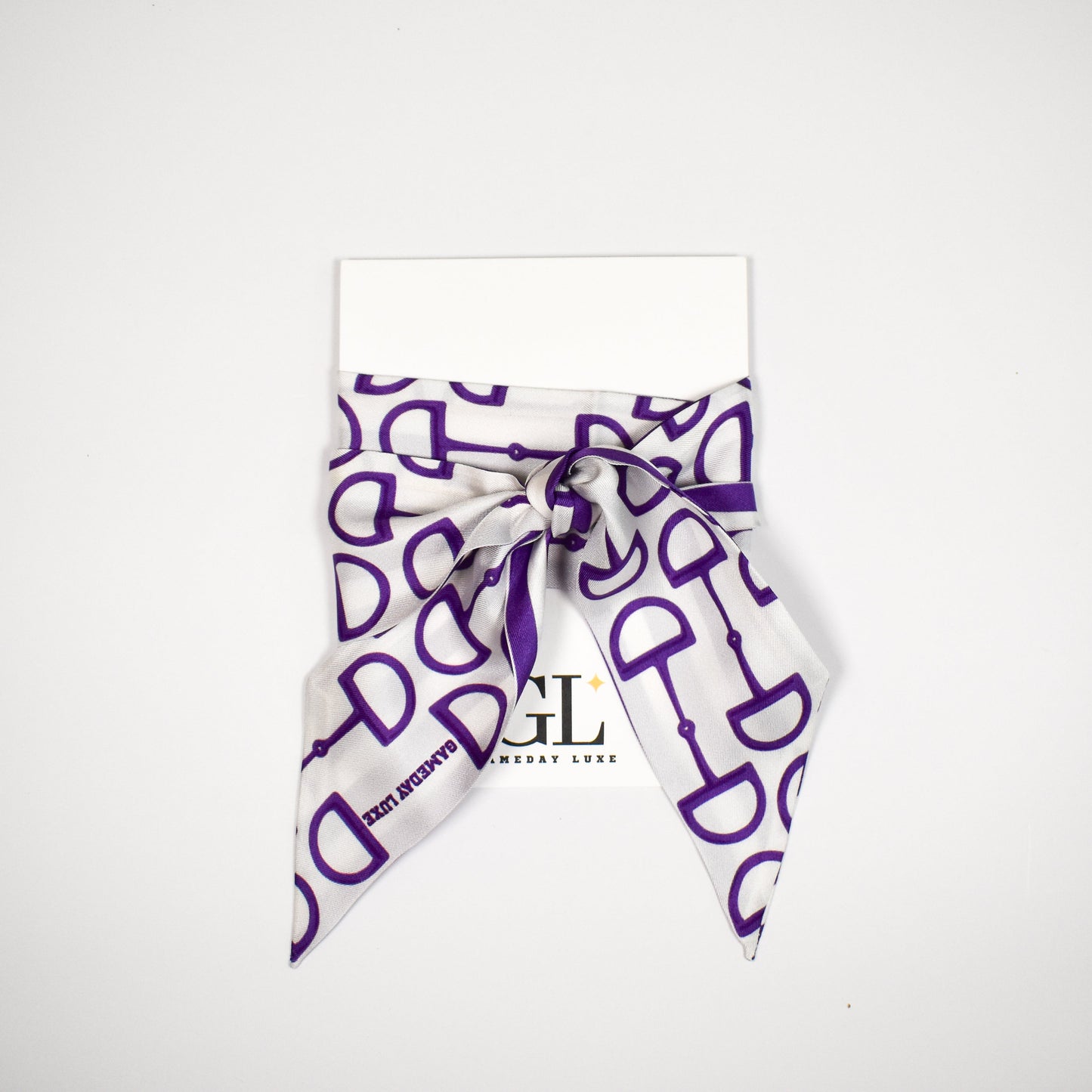 The Gameday Signature Scarf - White and Purple