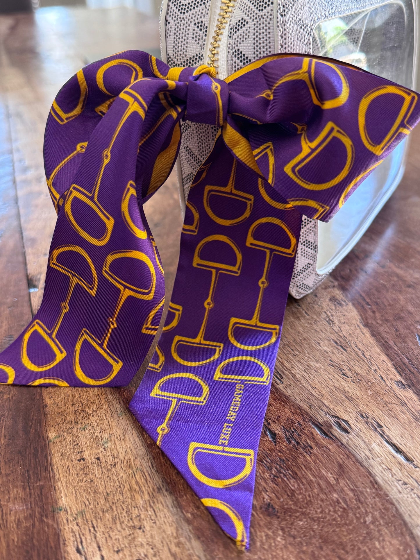 The  Gameday Signature Scarf- Purple And Yellow Gold