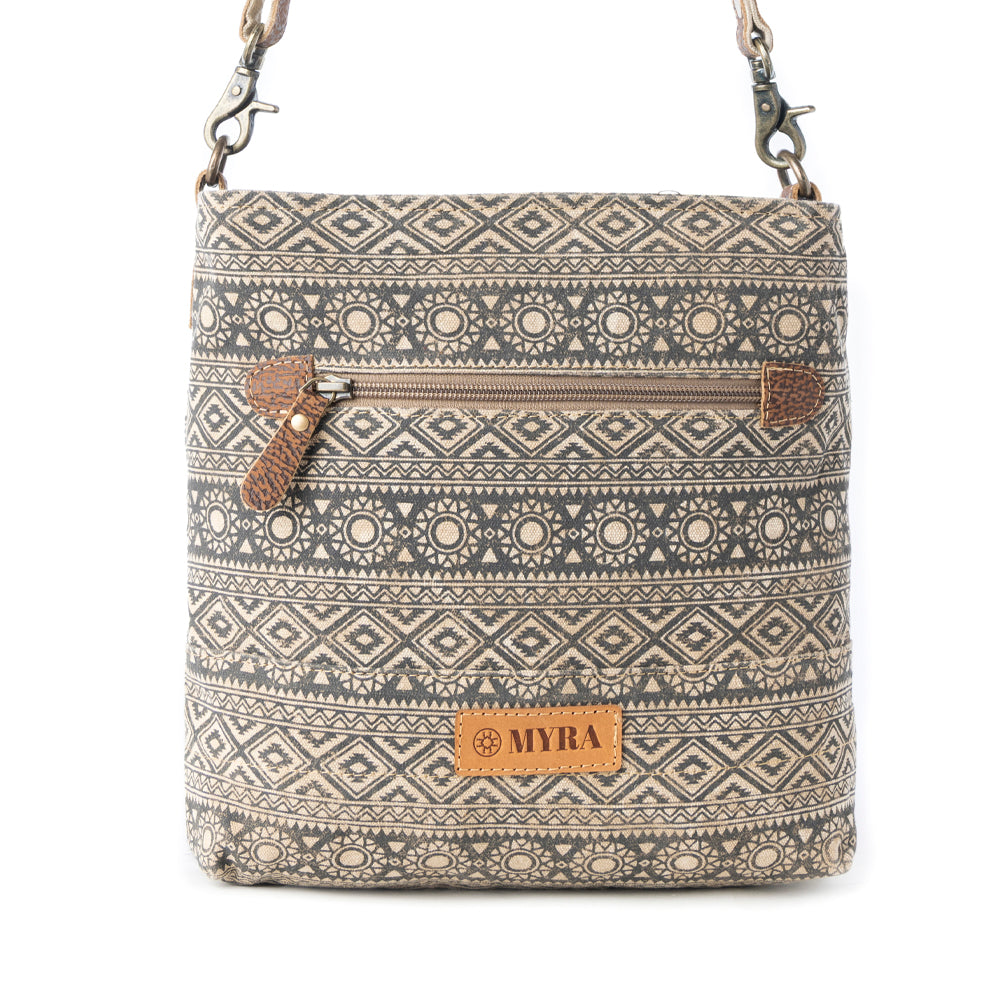 Myra Tribal Pony Western Crossbody Bag for Women in olive with hairon detail